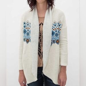 Element - Cream and Blue Patterned Sweater